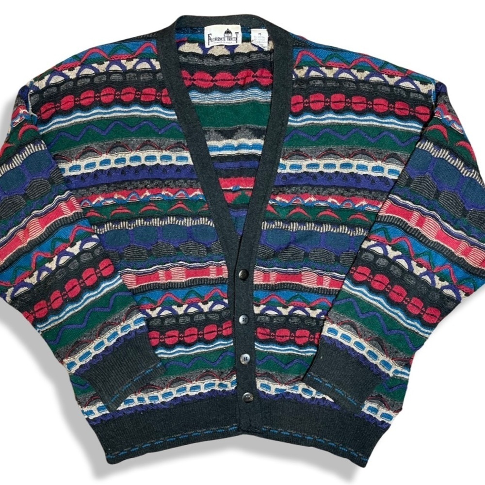 Vintage 3D Knit Coogie Style Cardigan
